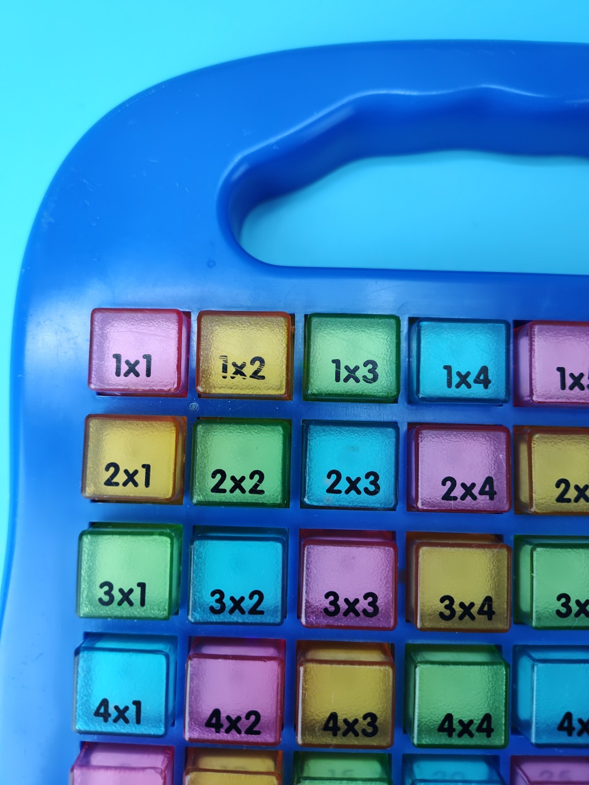 Push & Learn Colorful Multiplication Educational Learning Toy Blue Colorful