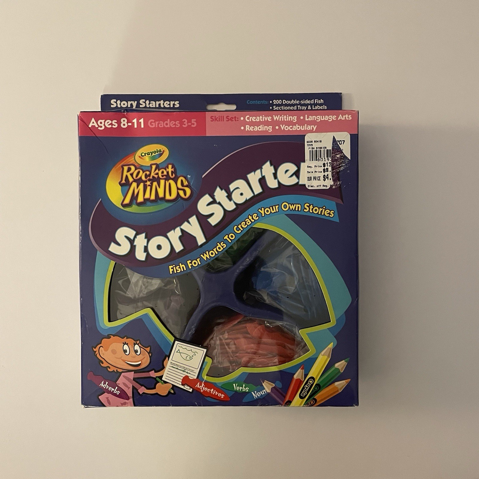 Vtg Crayola Story Starters Rocket Minds Fish For Words Ages 8-11 NOB