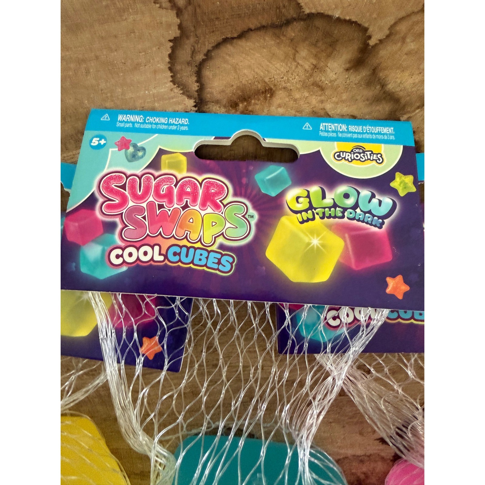 Orb Curiosities Sugar Swaps Cool Cubes Glow In The Dark Squishy Toy Set of 3 NEW