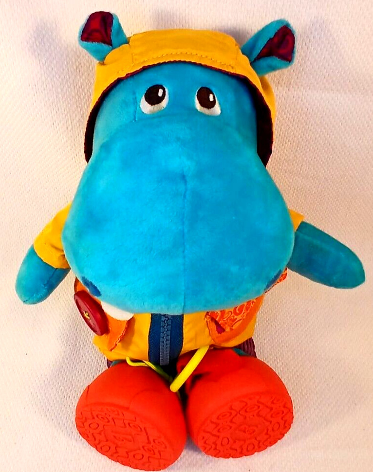 B You Giggly Zippies Hank Hippo Interactive Learning 12” Plush Stuffed Animal
