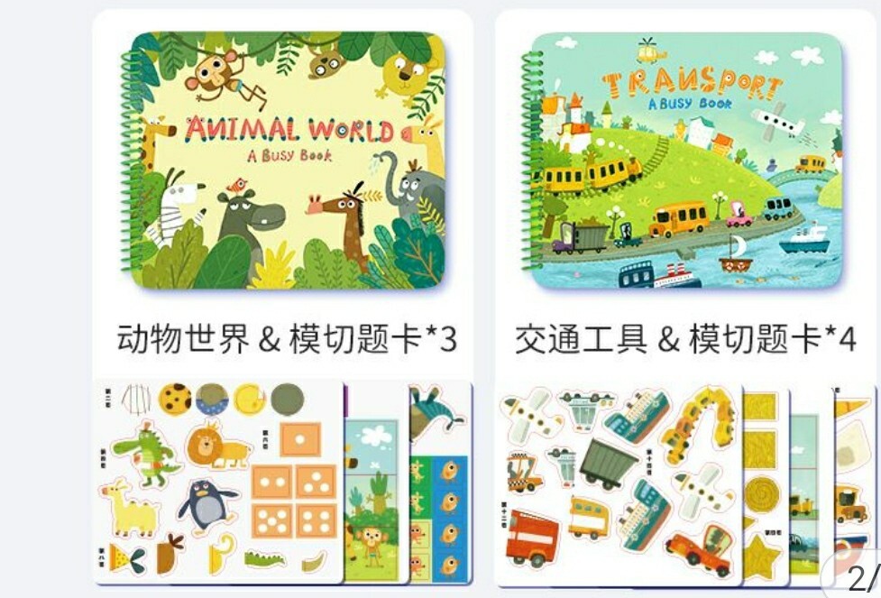 Animals And Transport Busy Books Keeprae Educational Fun Activities Develop Cord