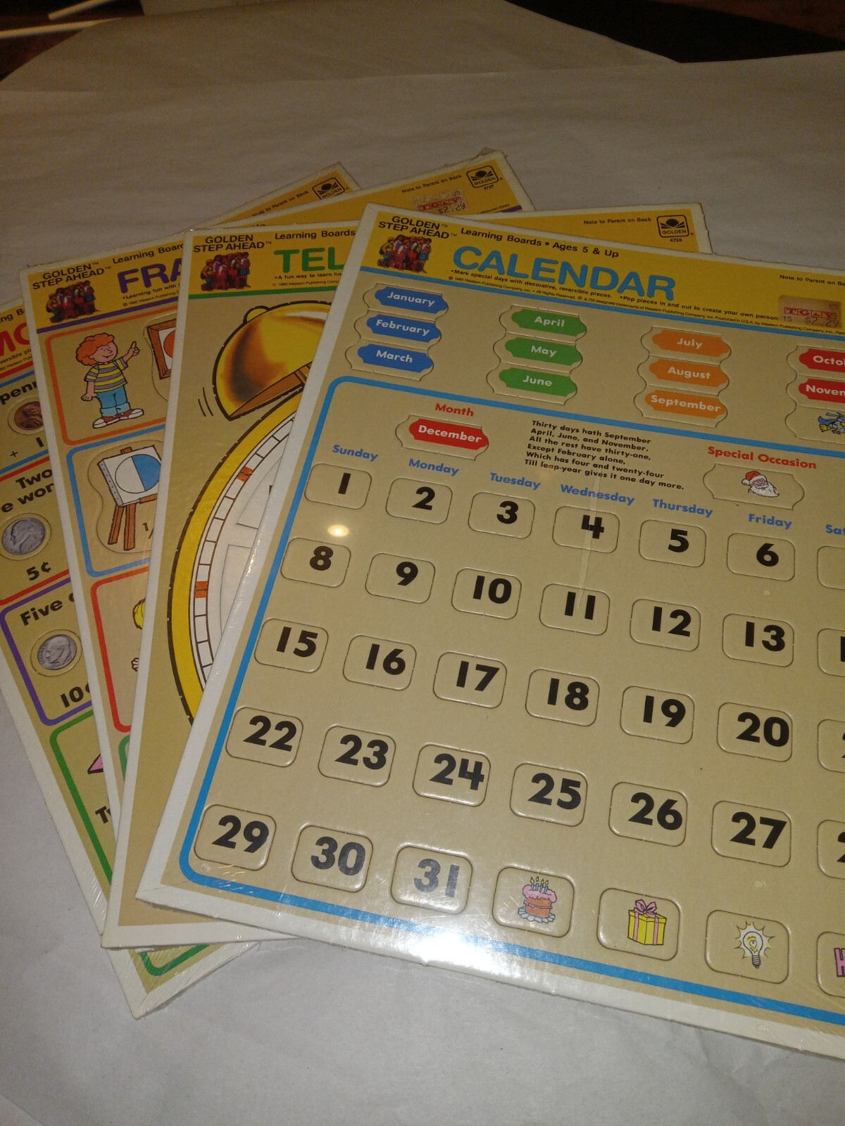 Vintage Golden Step Learning Puzzles 1985 (New Sealed )