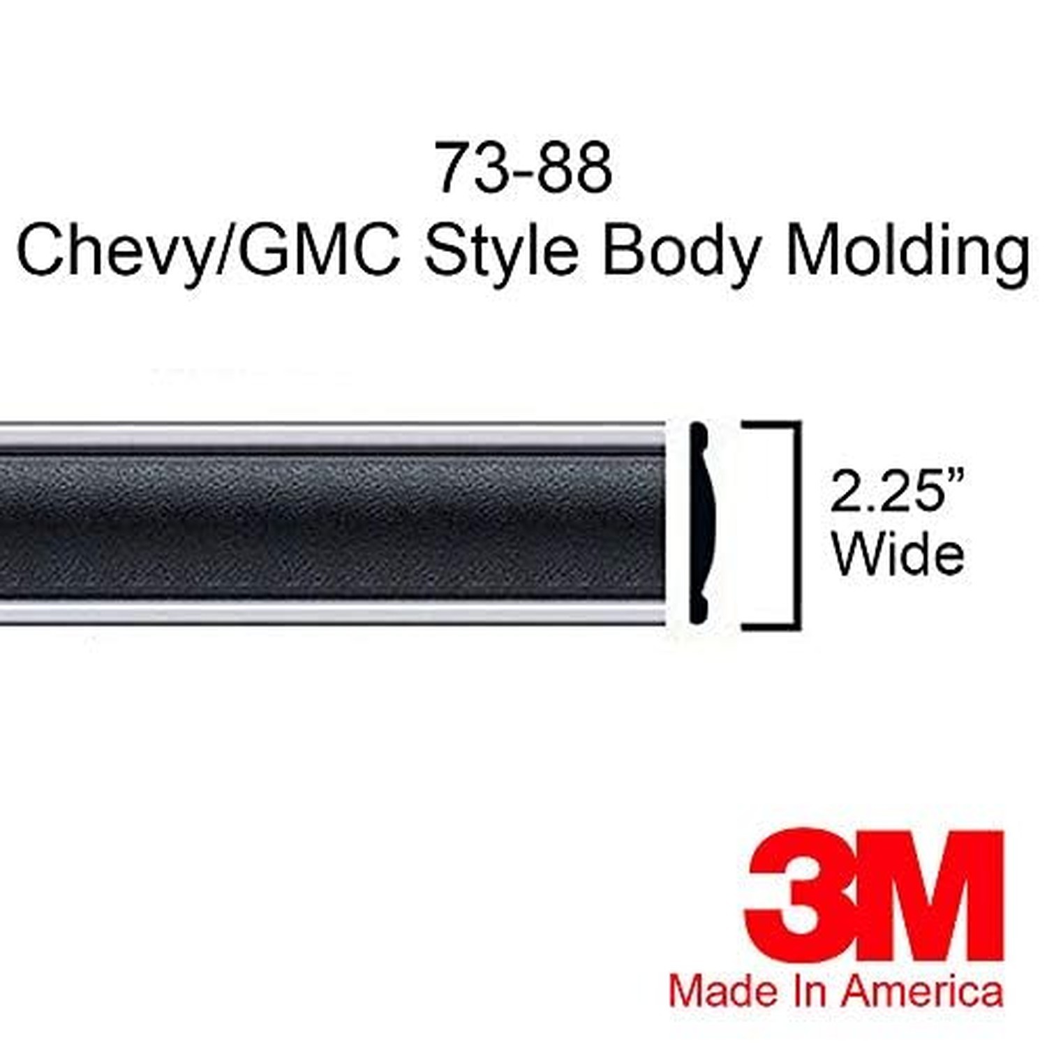Black Side Body Trim Molding for Use On 1973-1987 Chevy GMC C10, C20, C30, K1…