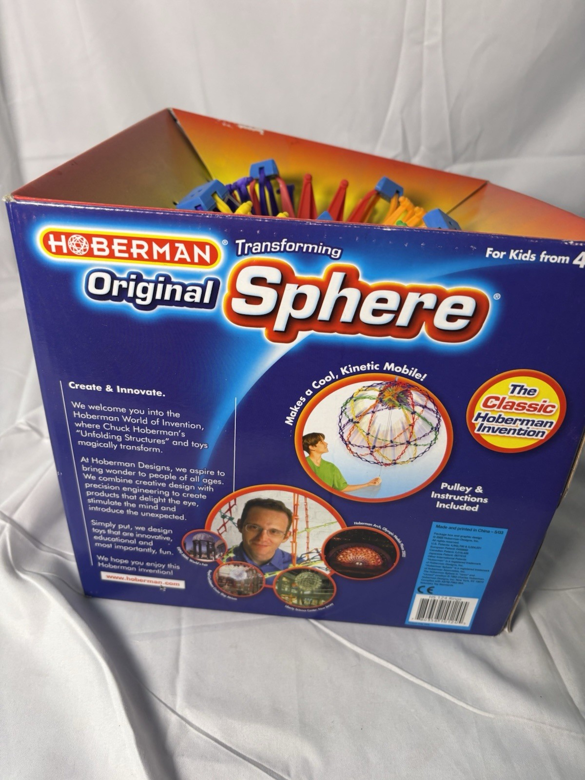 Hoberman Original Sphere Multicolor RINGS 9.5” To 30” NEW