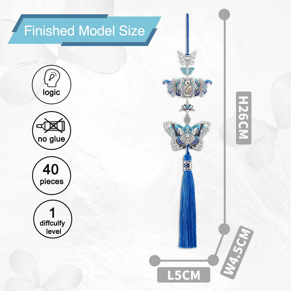 3D Metal Puzzle Vintage Tassels Pendant Harebell Model Building Kits Jigsaw Toys