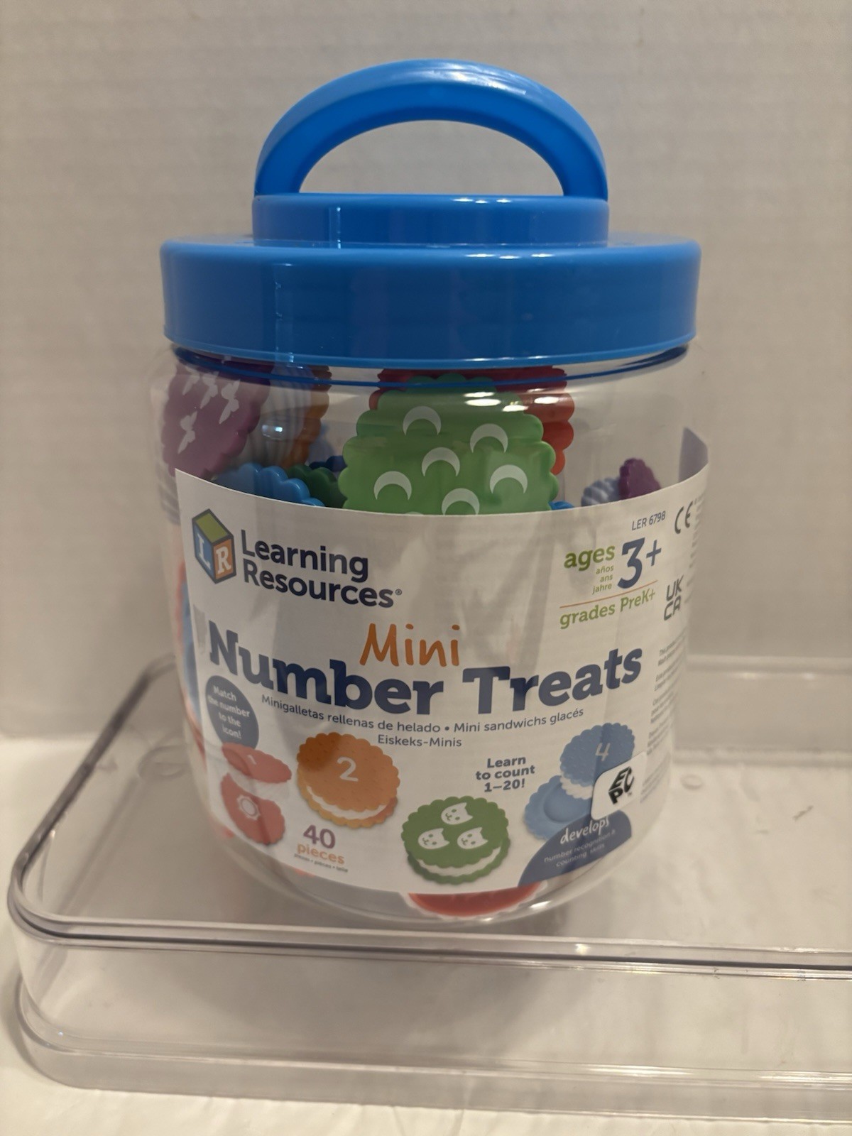 Number Treats By Learning Resources 1-20 Age 3+ Pre-K 40 Piece Educational