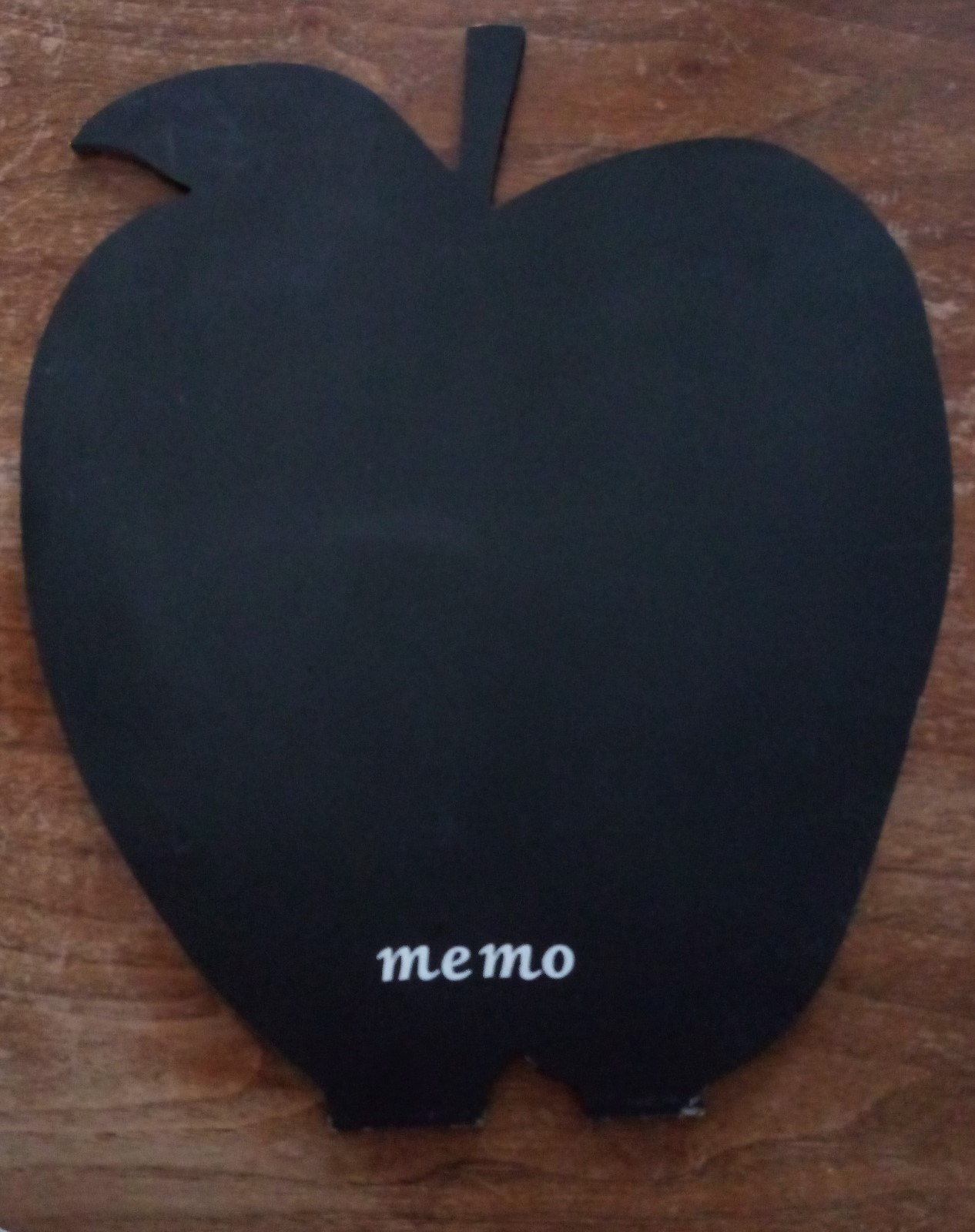 APPLE SHAPED MEMO CHALKBOARD 11 3/4” TALL WITH STAND