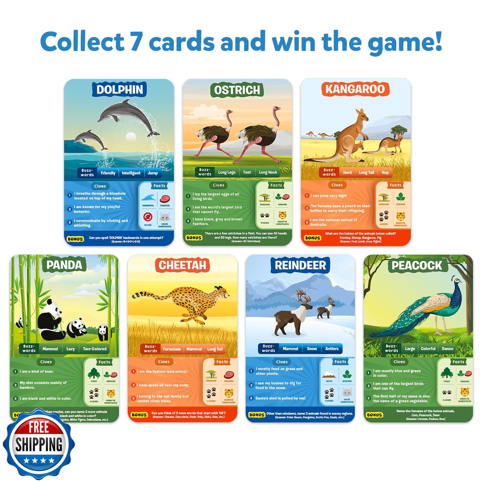 Skillmatics Guess in 10 Animal Planet, Card Game, Perfect for Boys, Girls, Ki