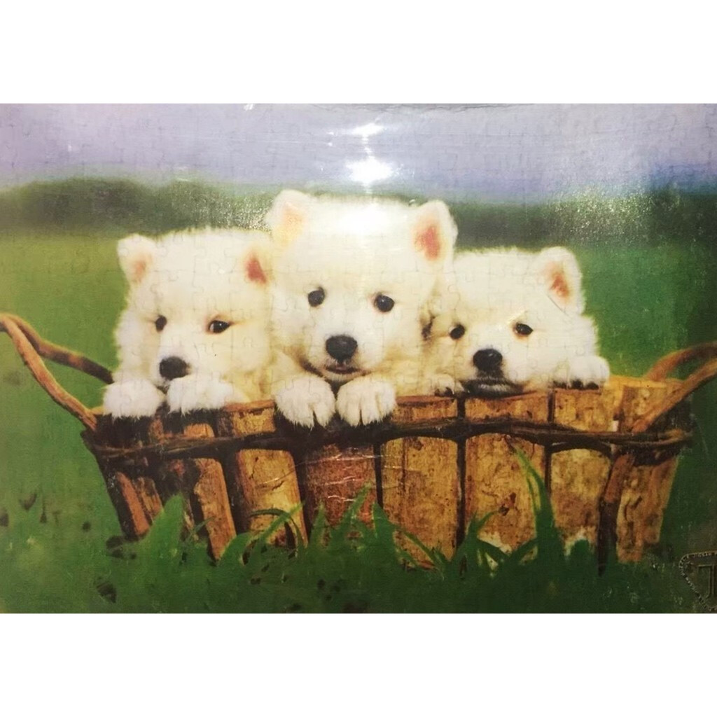 500 Pcs Jigsaw Puzzles Cute Puppies Size 53 x 38cm Toy Education Learning Game