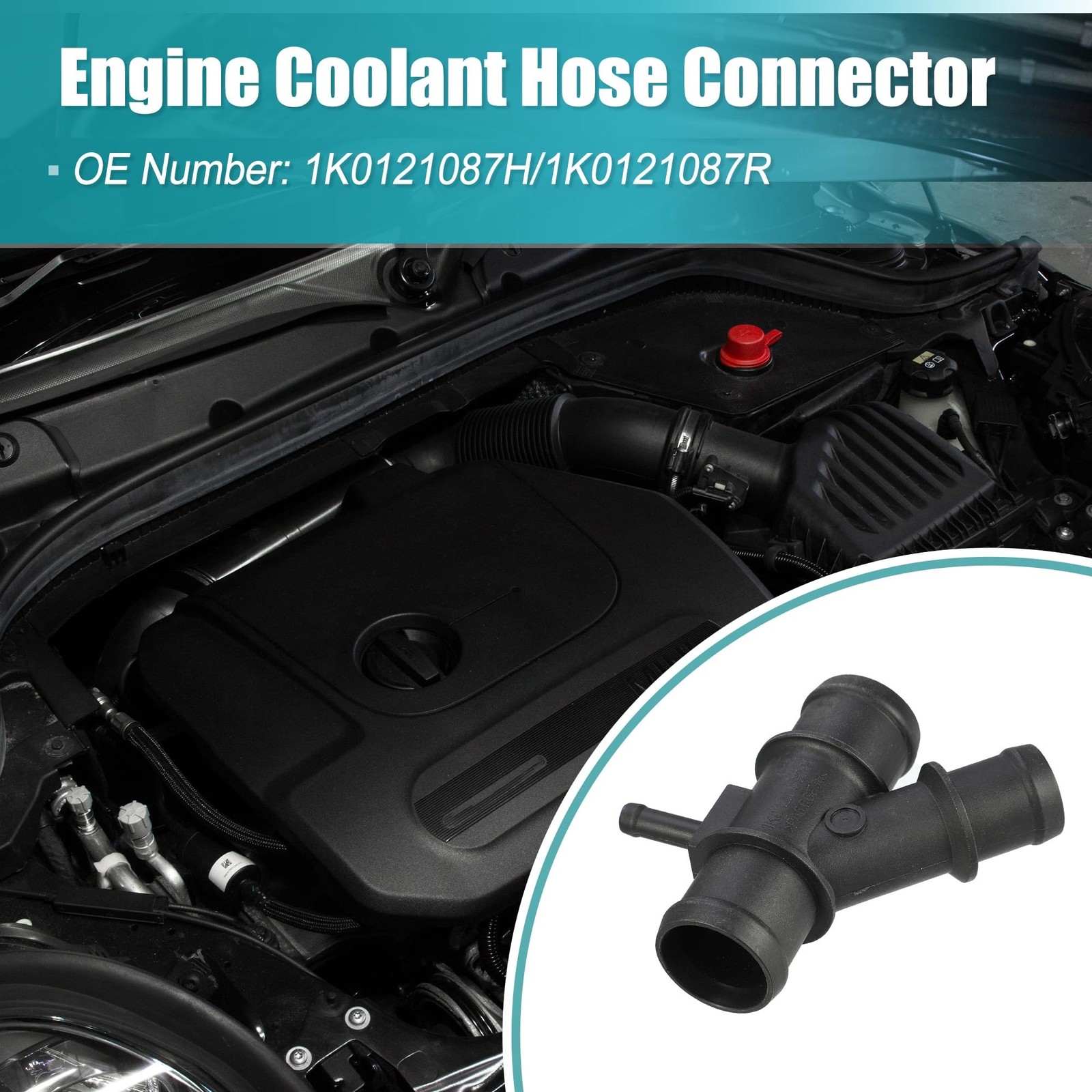 X AUTOHAUX Engine Coolant Hose Connector for Audi A3 Quattro 2007-2013 for Au…