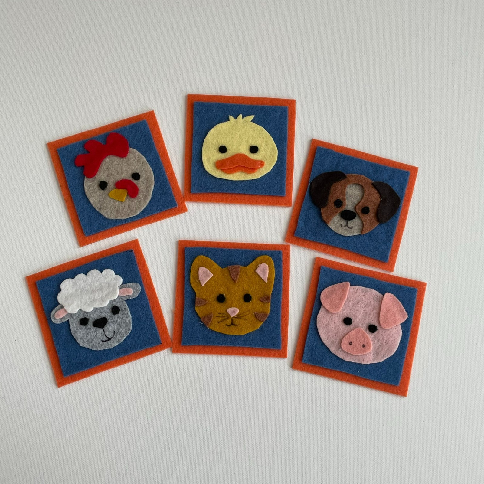 Farm Animal Match Game Felt Sample Set for Felt or Flannel Board Play