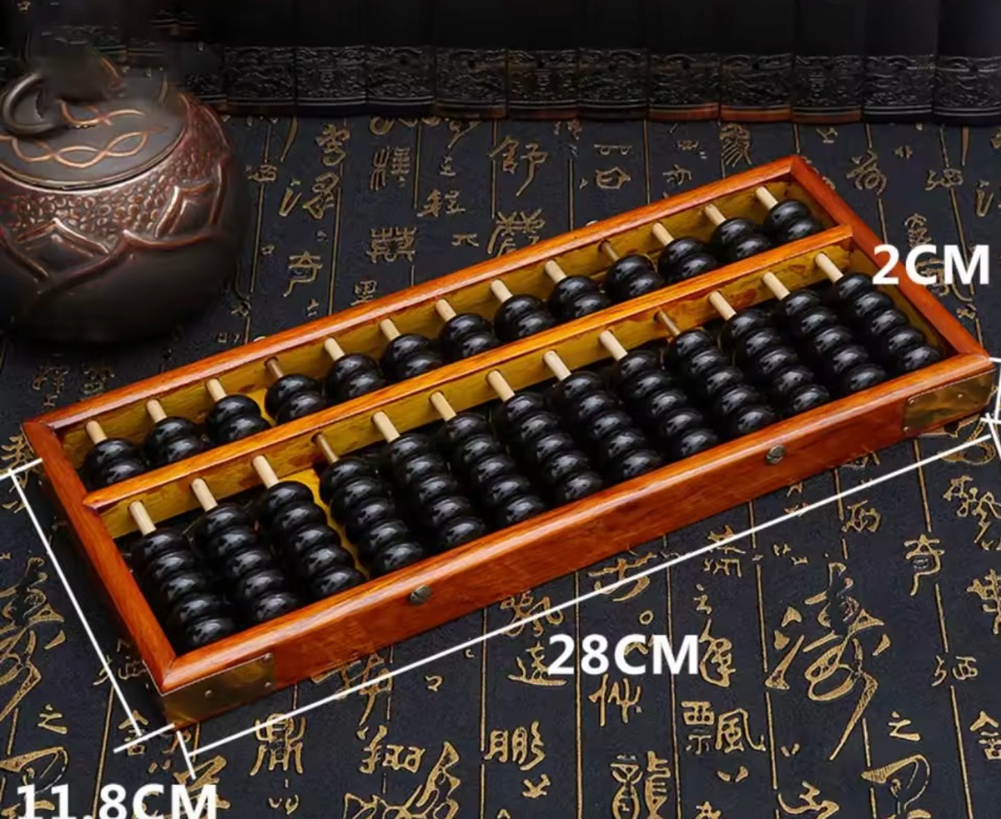 Wooden Abacus Calculator Wood Bead Arithmetic for Adults Kids Counting Tool