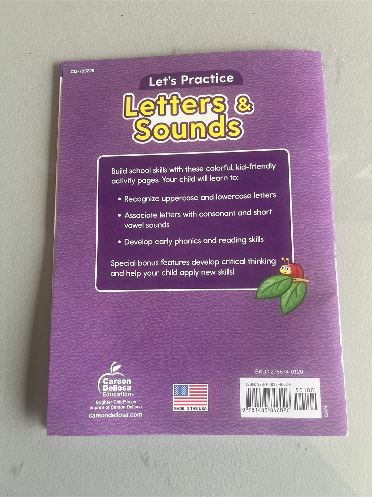 LET’S PRACTICE LETTERS & SOUNDS Workbook AGES 4+ NEW ABC’s, A11