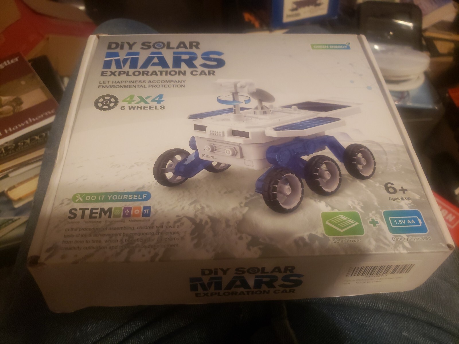 Mars Exploration Car DIY Solar Energy 4WD Vehicle Truck Assembly Kits STEM Early