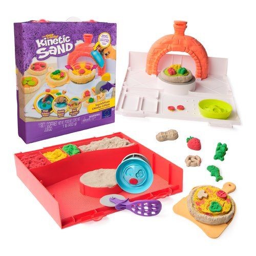New Creative Sand Spin Master 6072551 KINETIC SAND Squish Pizza