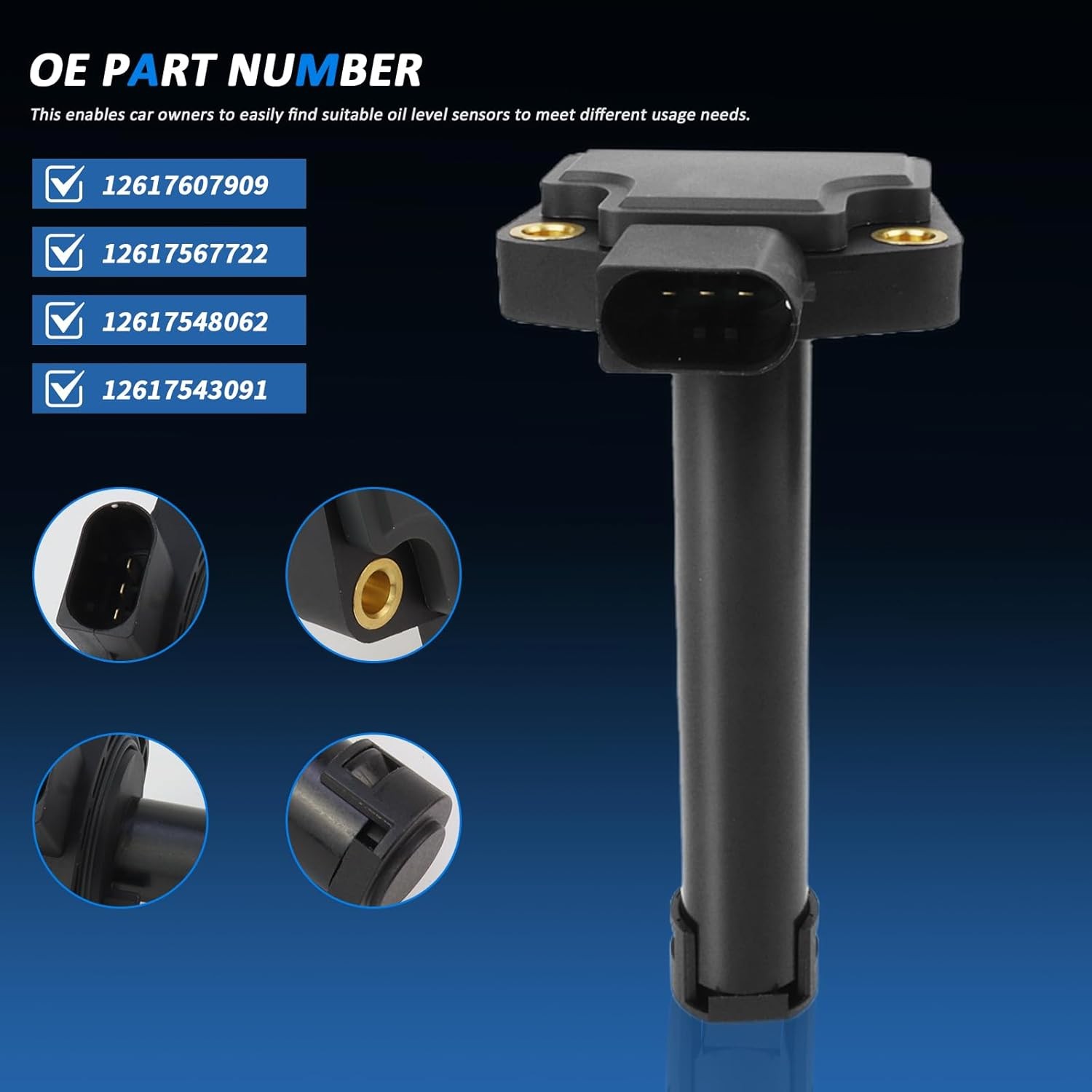 12617607909 2007-2014 Oil Level Sensor for BMW X3 X5 X6 E83 E70 F15 E71