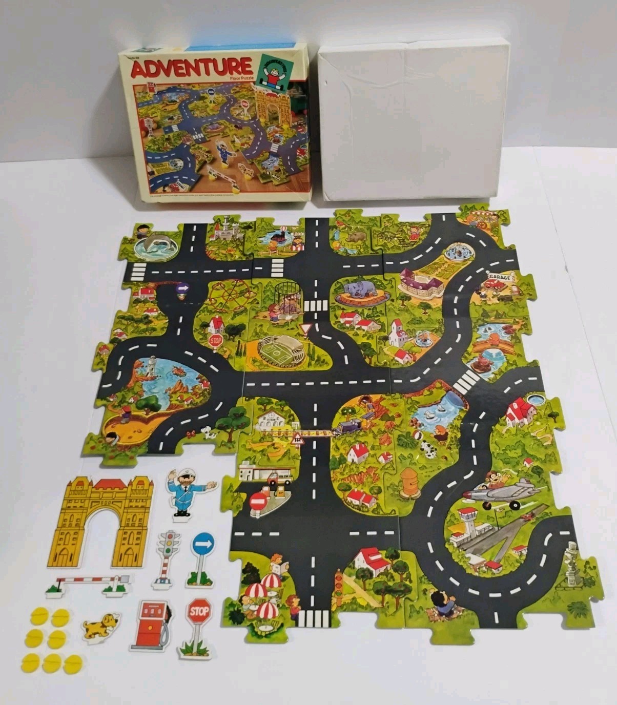 Vintage 1986 Discovery Toys Adventure Floor Puzzle Playset