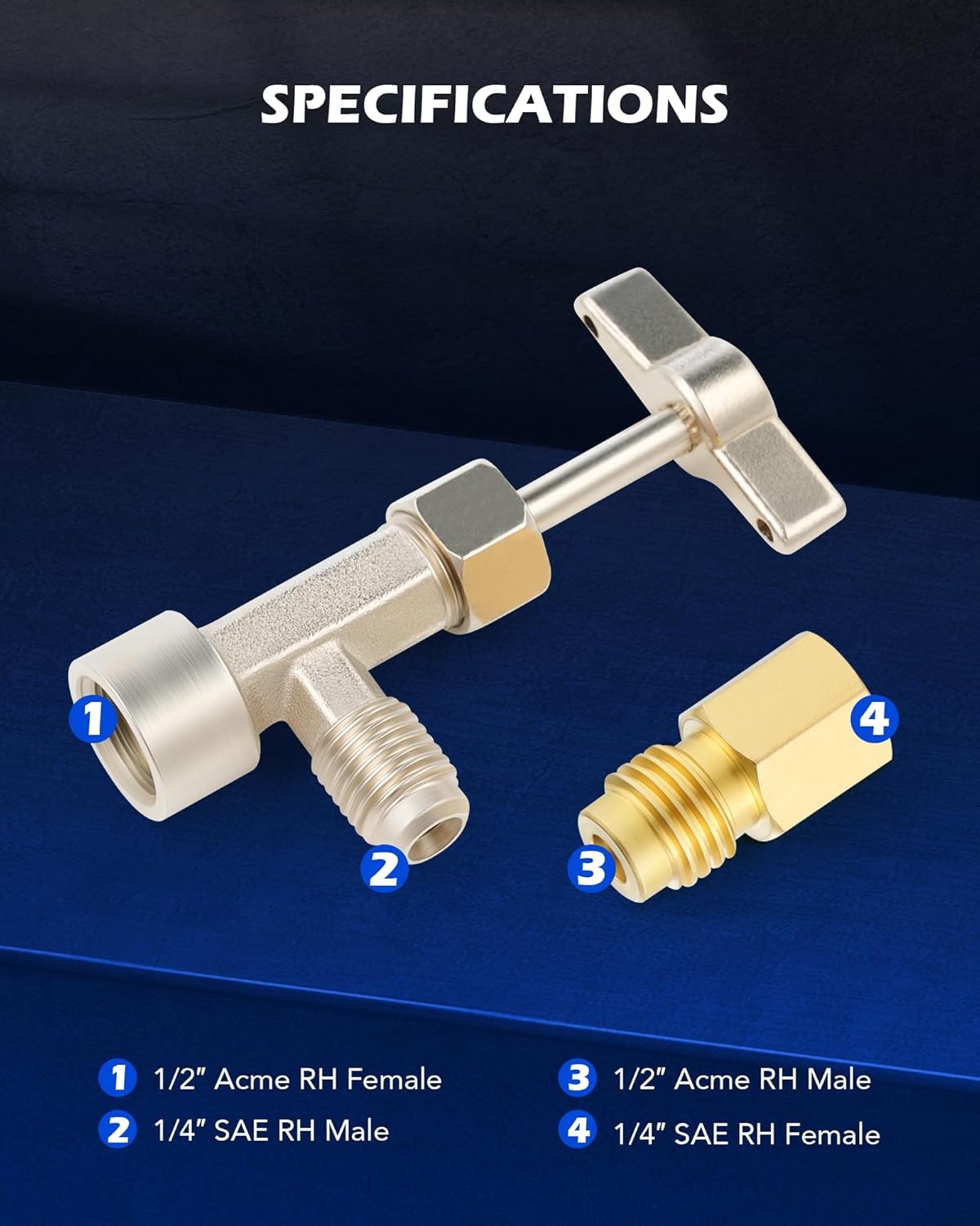 Orion Motor Tech R134a Self Sealing Can Tap, Self-Sealing Can Opener for R134a R