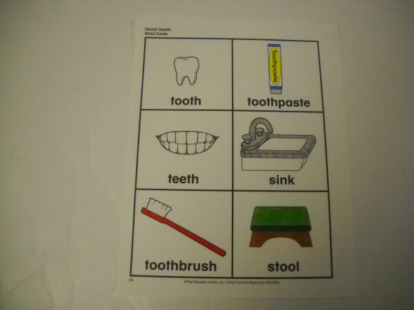 Dental Health K-1 Classroom Writing Center 13 Piece 6 Student Laminated New!