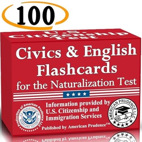 US Citizenship Flash Cards – 100 Bilingual Q&A for Naturalization Test