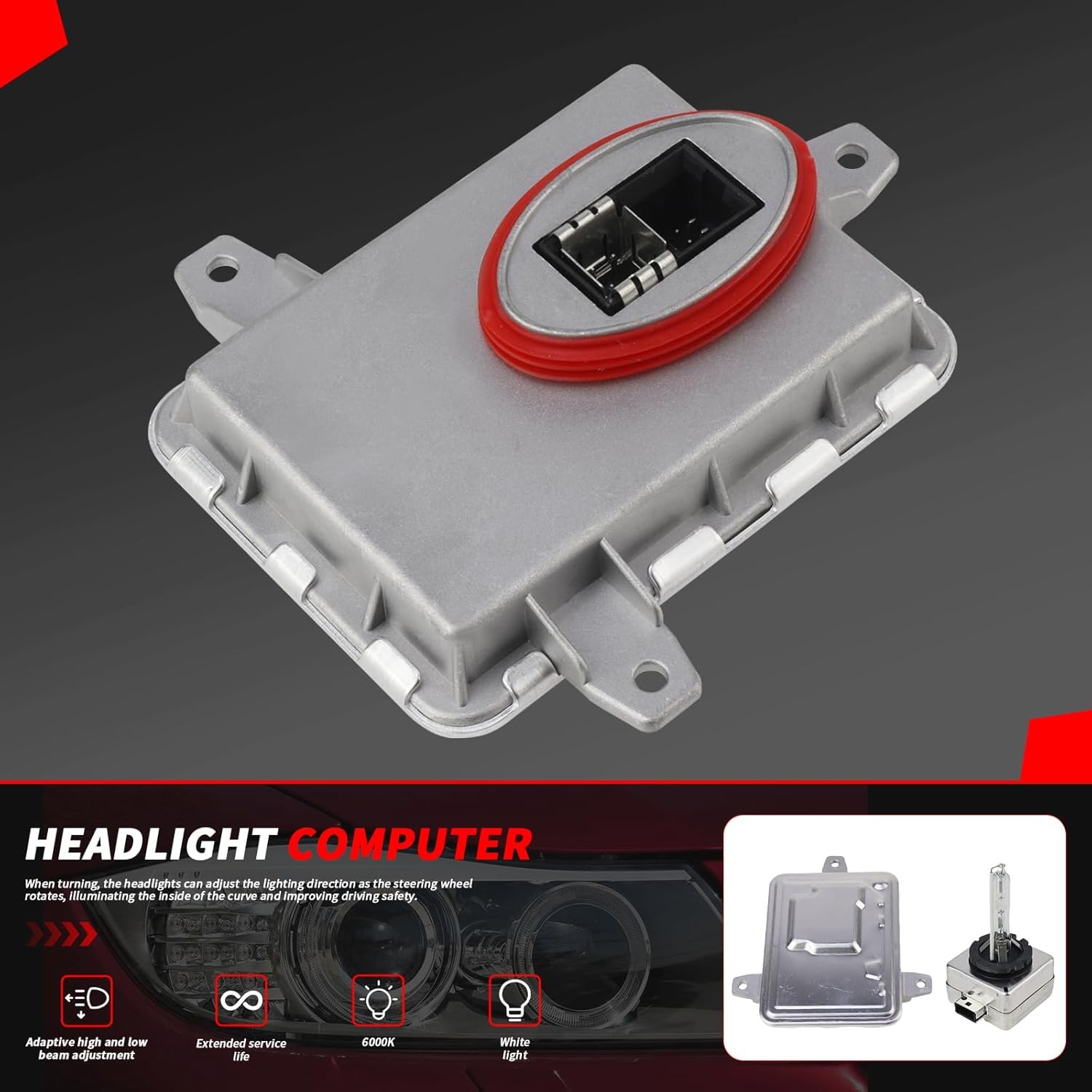 1669002800 D1S 6000K Headlight Control Unit, Bulb 6000K Set 2008-2025 for