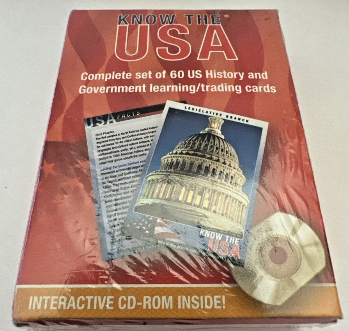 Know The USA-Trading & Learning Cards-NEW & SEALED-60 Cards & CD-Free Shipping
