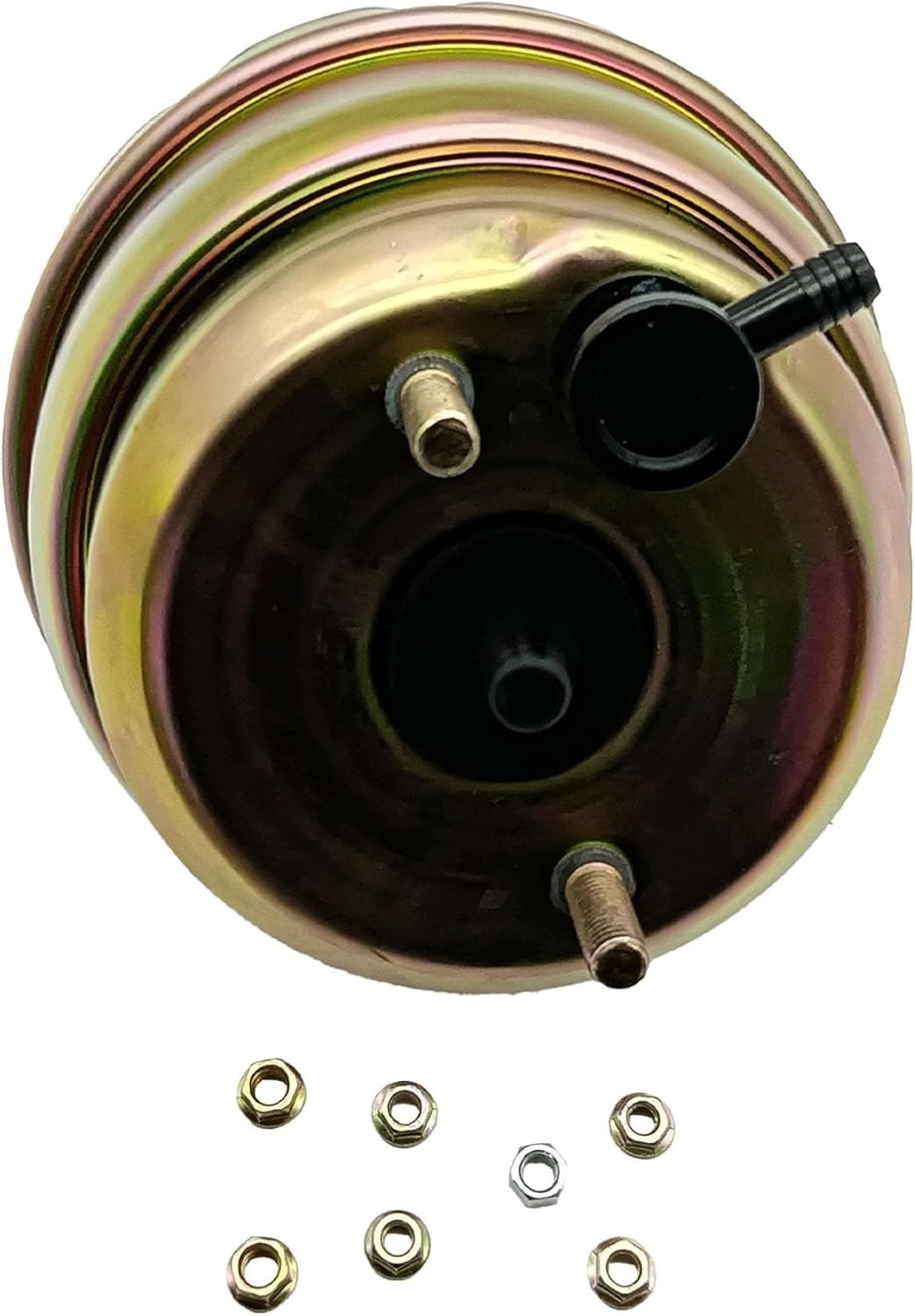 7 Inch Zinc Dual Power Brake Booster Kit With 1 Inch Bore Bail Top Master