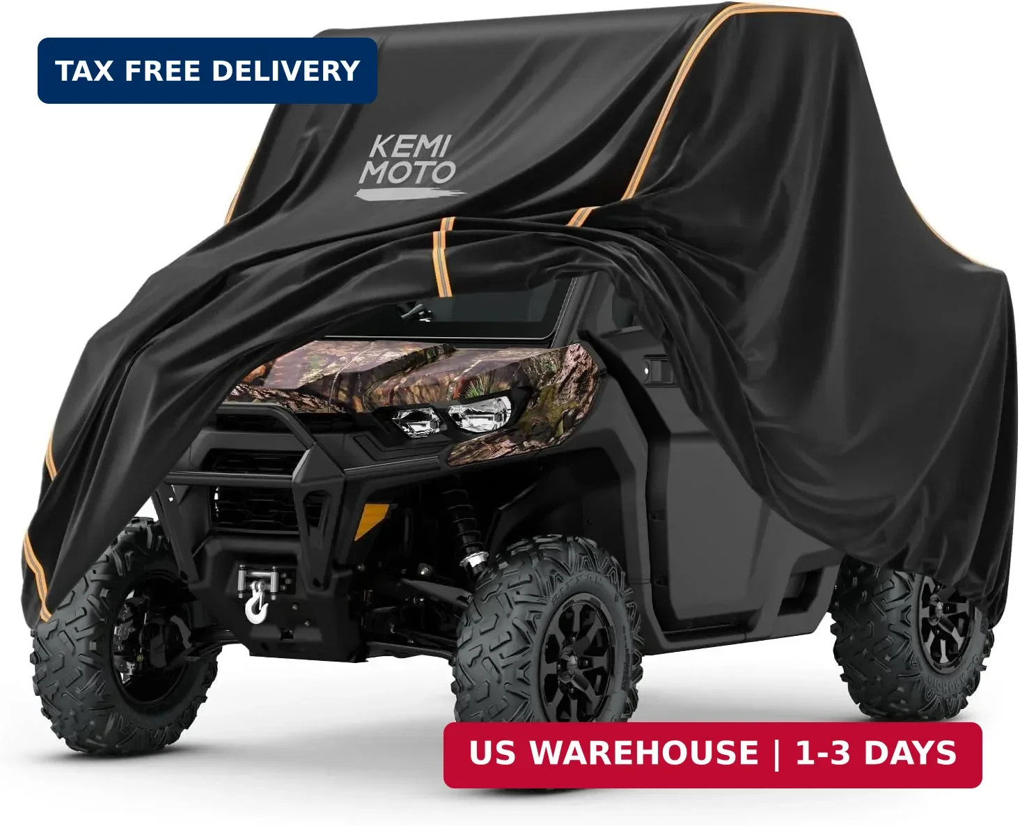 Kemimoto UTV Cover, All-Weather Protection UTV Cover Two Seater Compatible with
