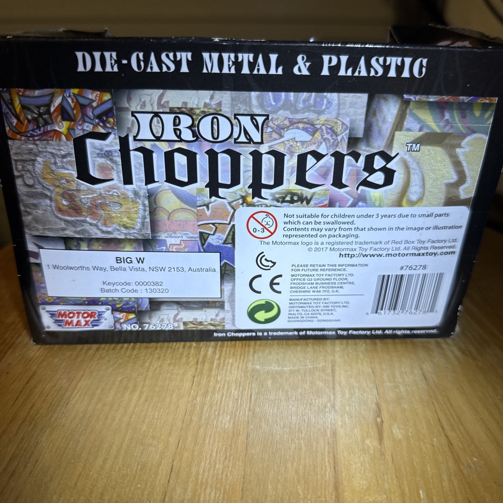 Motor Max Iron Choppers Diecast Metal And Plastic Motorcycle Model VINTAGE