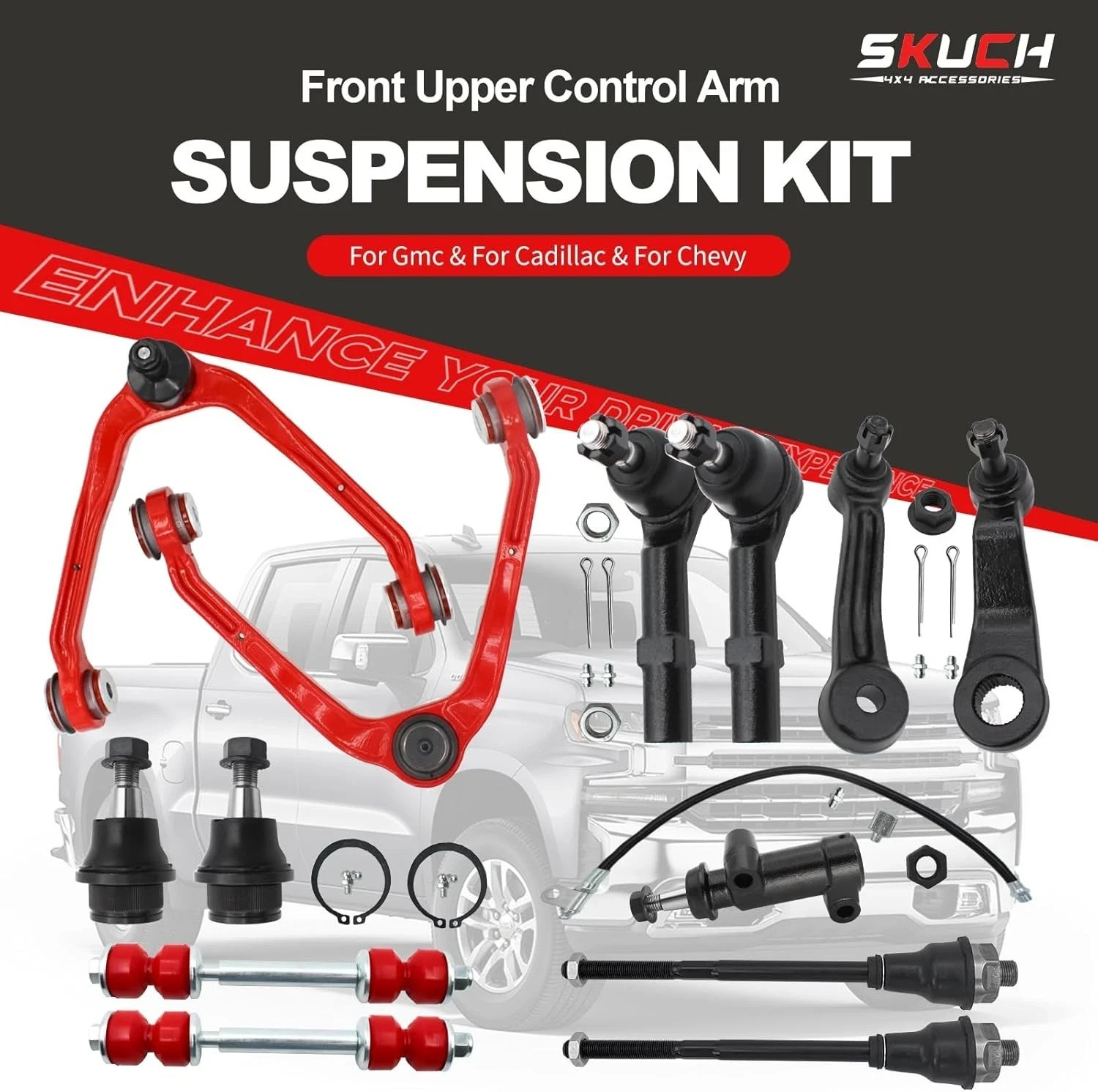 AWD 4WD Front End 13pc Suspension Control Arm Kit,Chevy Silverado GMC Sierra1500