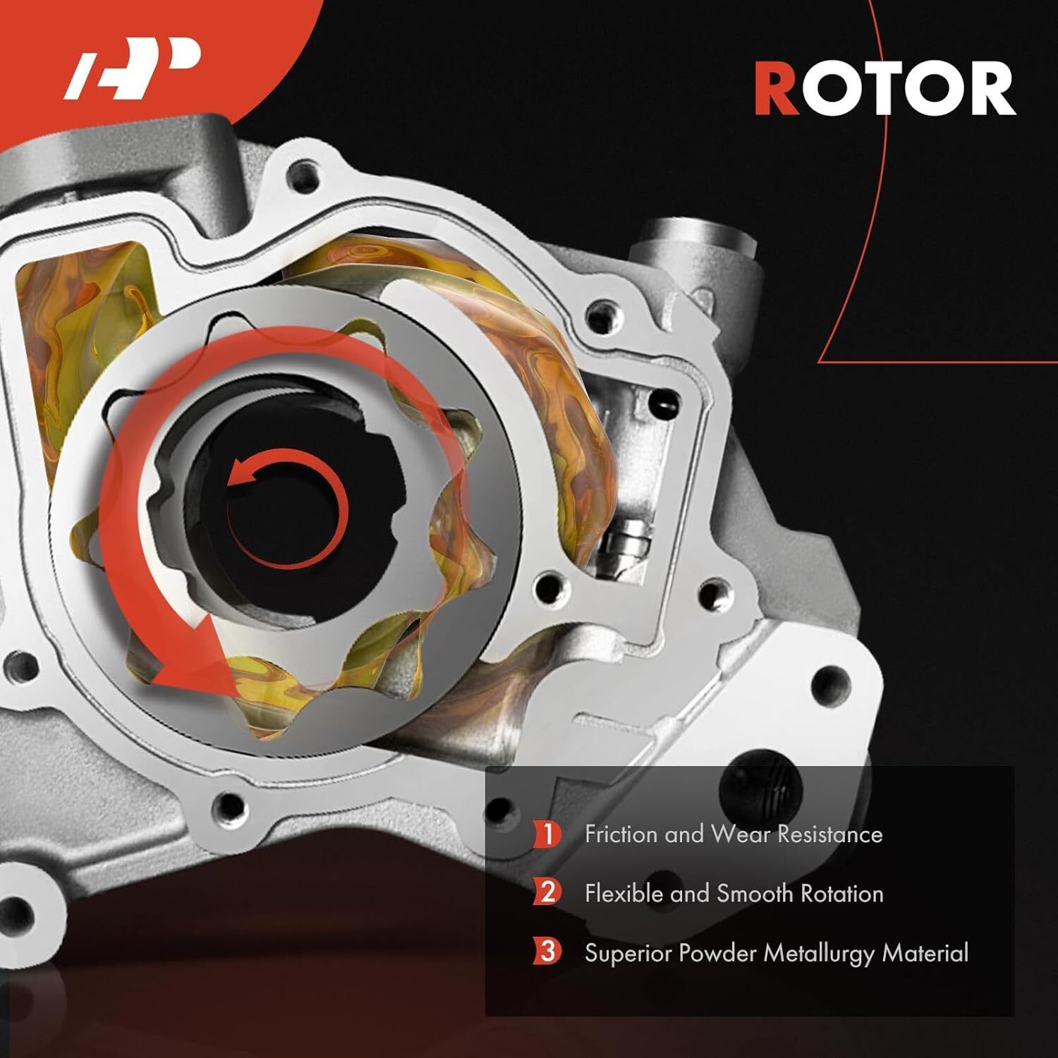 APM Engine Oil Pump with Gasket Compatible with Honda Accord 2008-2012,