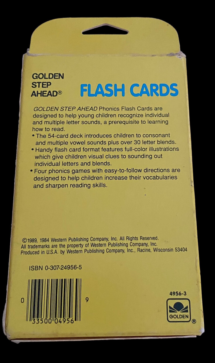 VTG 1989 Golden Step Ahead Preschool Activity Cards Phonics COMPLETE SET