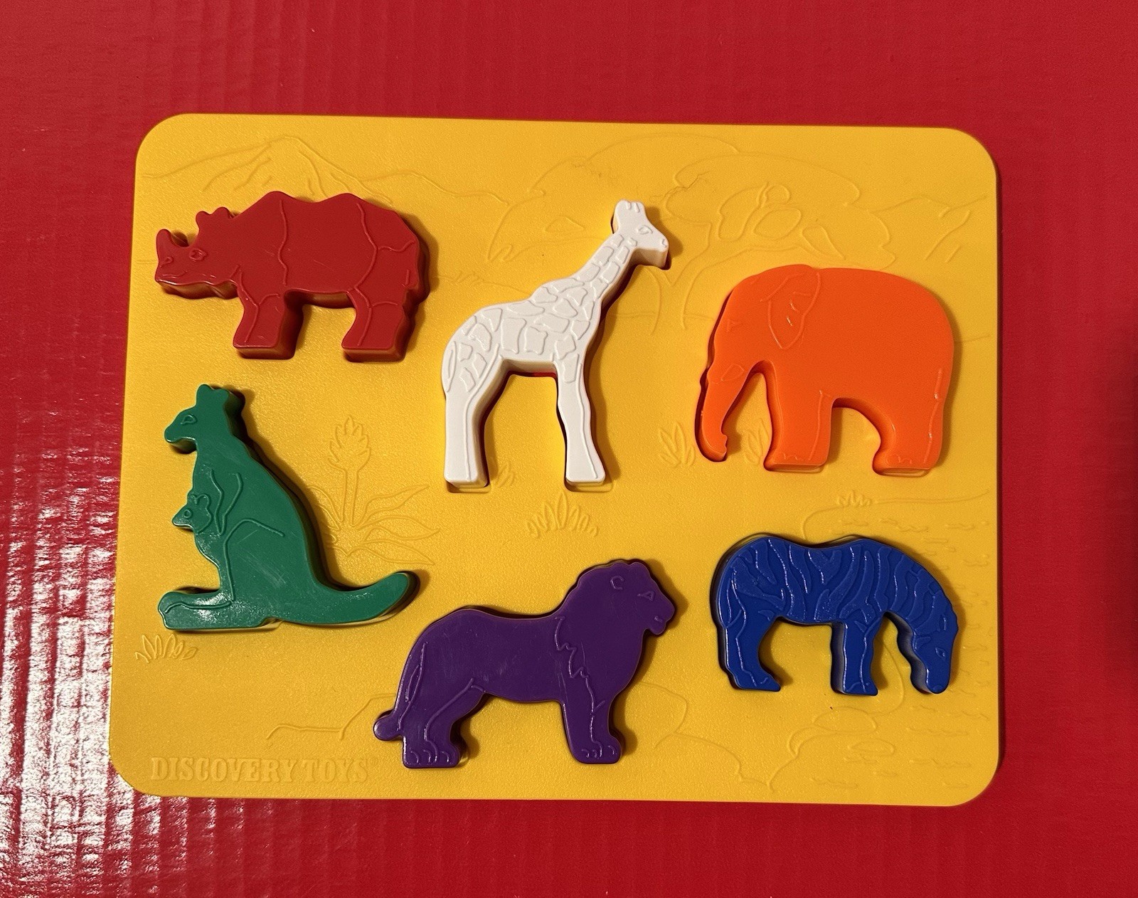 Discovery Toys Place & Trace Dinosaurs Animals Vehicles 1984 USA ~Complete Set!