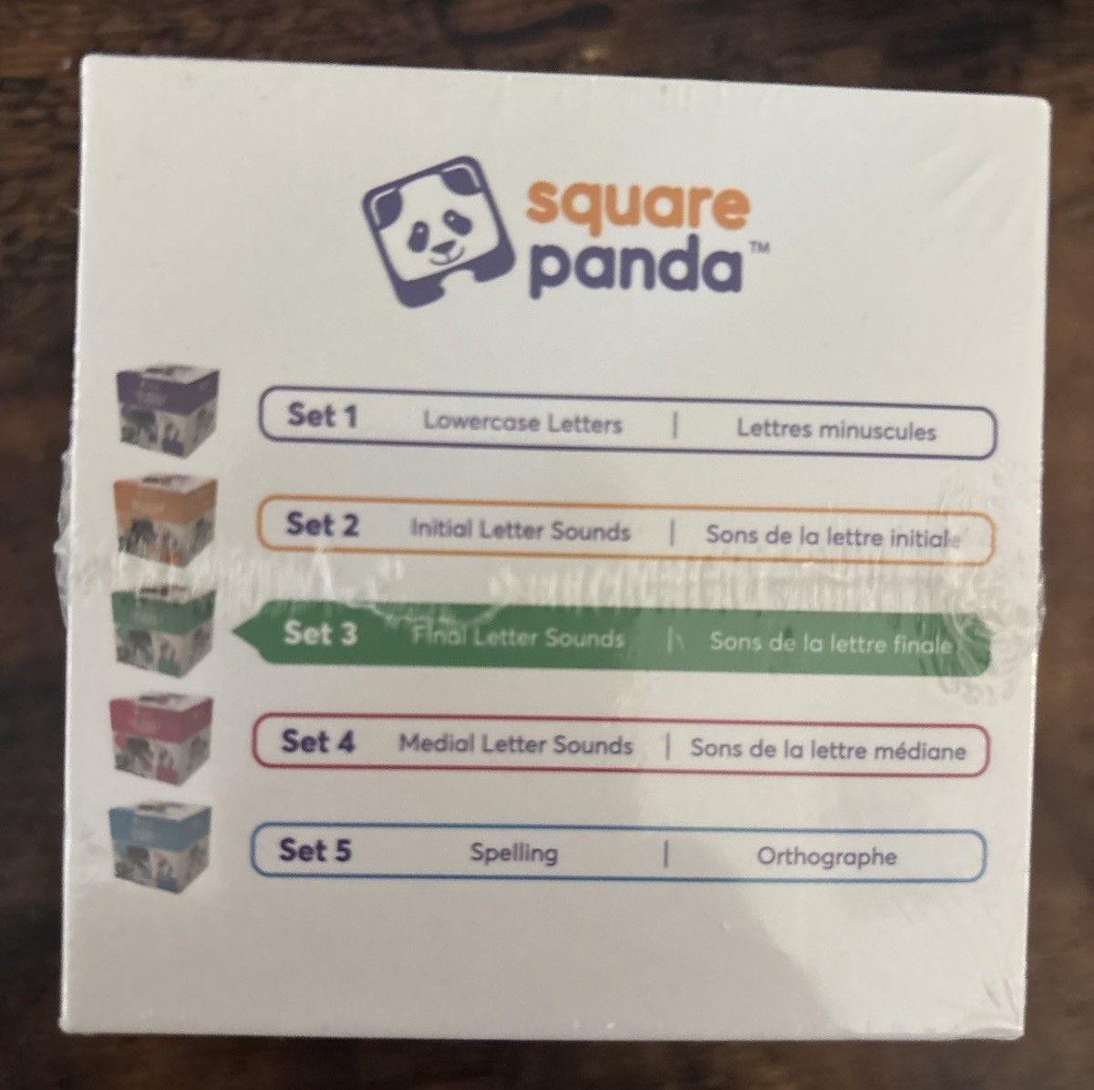 Square Panda Flash Cards Set 3 Final Letter Sounds