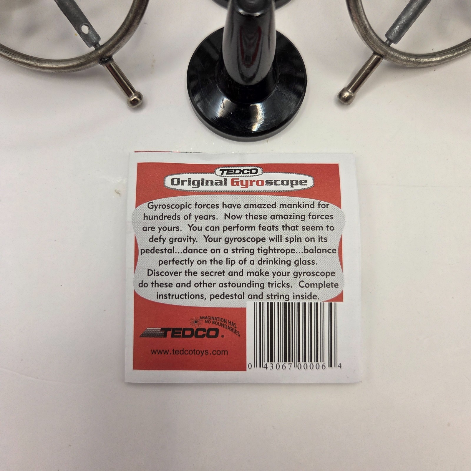 NEW Set of 2 Classic Vintage Twin Gyroscope Toys Tedco Original w/ Instructions