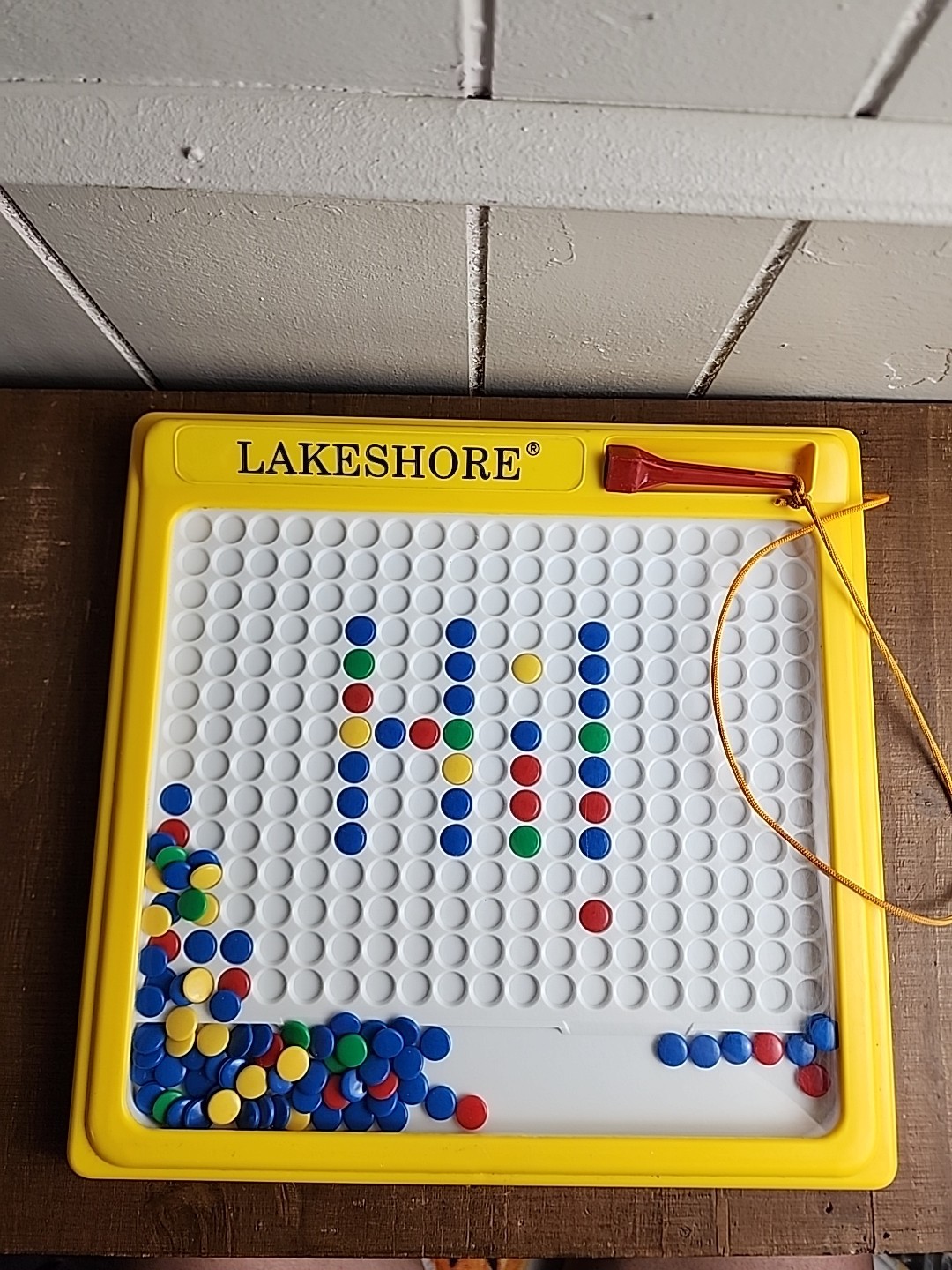 VTG Lakeshore Marbletick Magnetic Wand Button Picture Maker Board Nichigan Toy