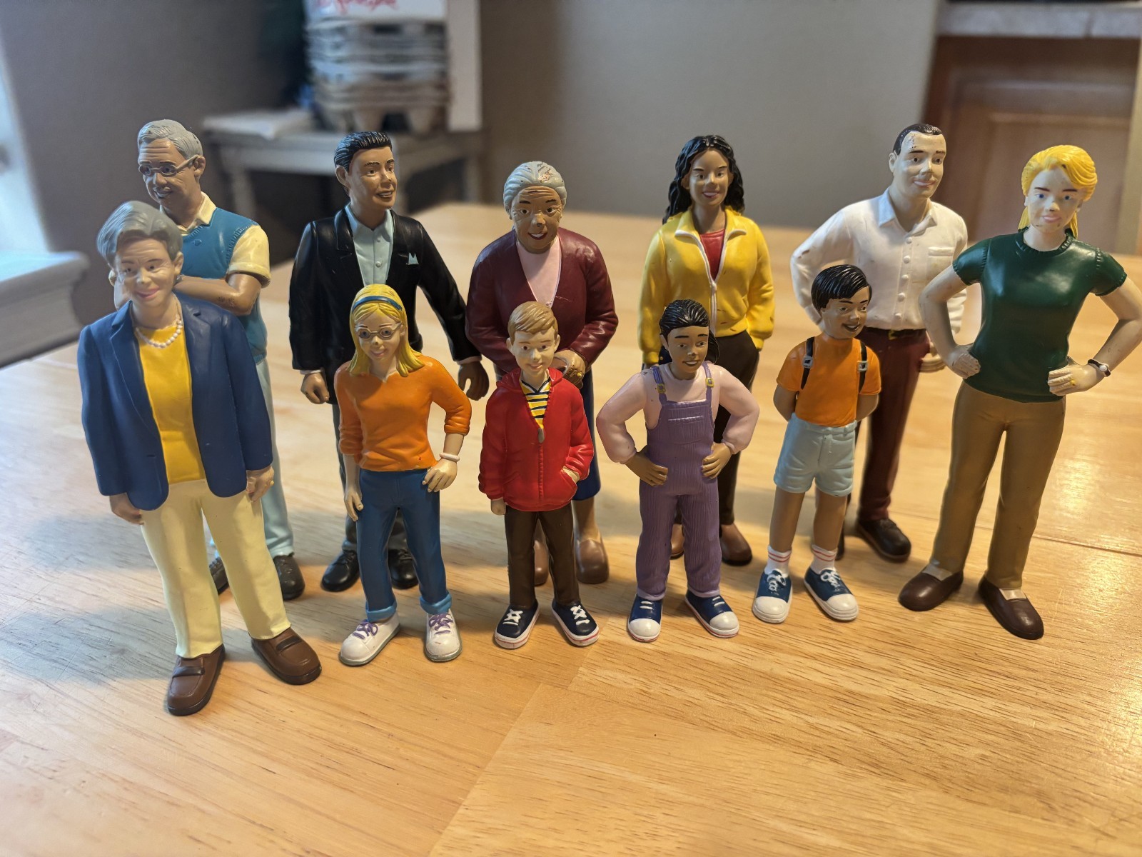 Vintage Lakeshore Learning Block Play People Lot of 16 Multi-Ethnic Family