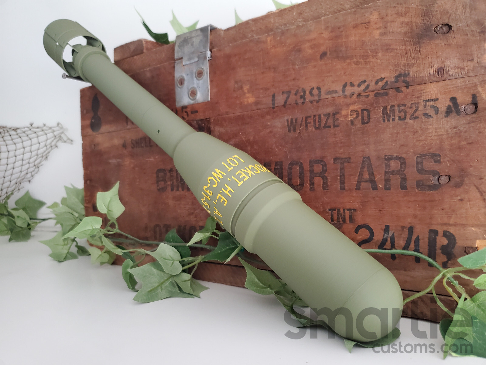DUMMY M6A3 M7A3 2.26″ HEAT Bazooka Rocket Round – Accurate Size Plastic Replica