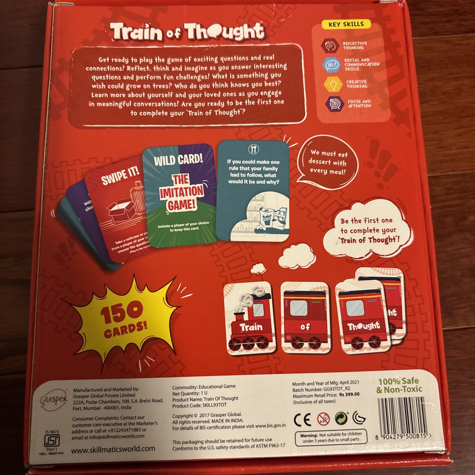 Train of Thought Card Game Travel & Family Game for 6 +Year up. Skillmatics