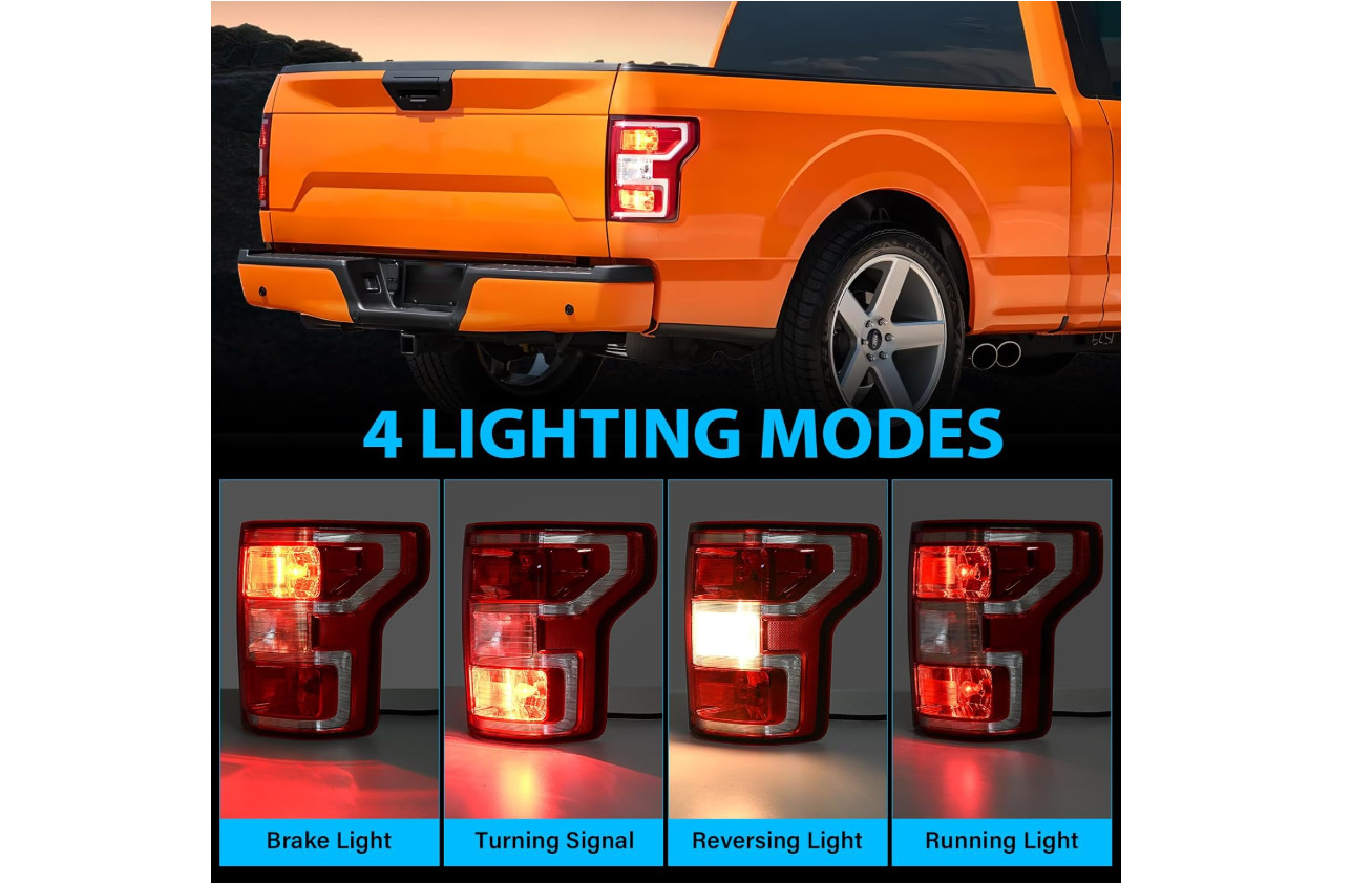 F150 Tail Lights Assembly, Compatible with 2018-2020 Ford F-150, Right Passenger