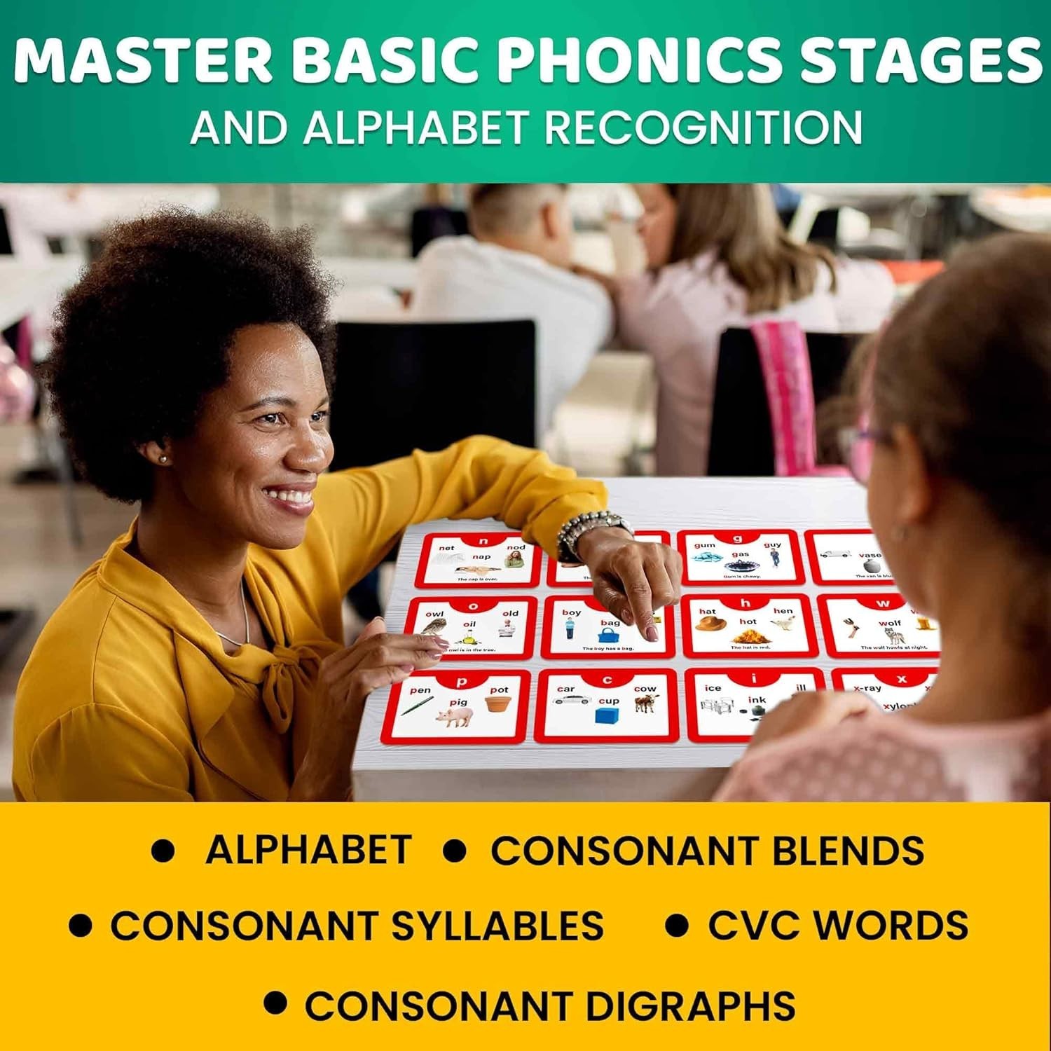 High-Quality CVC Flash Cards for Kids – Foster Early Reading Skills (52 Cards)