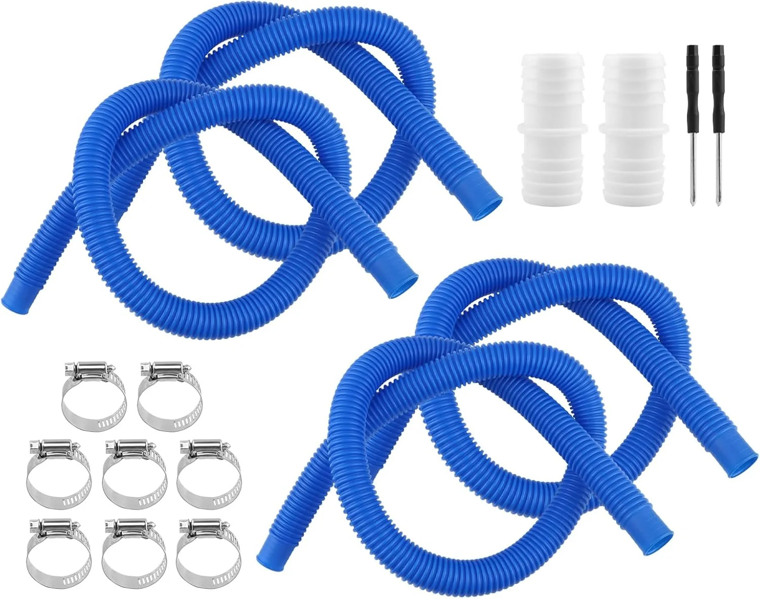 Pool Hoses for Above Ground Pools, 4 Pack 1.25 x 59 Inch Pool Filter Pump Hoses,
