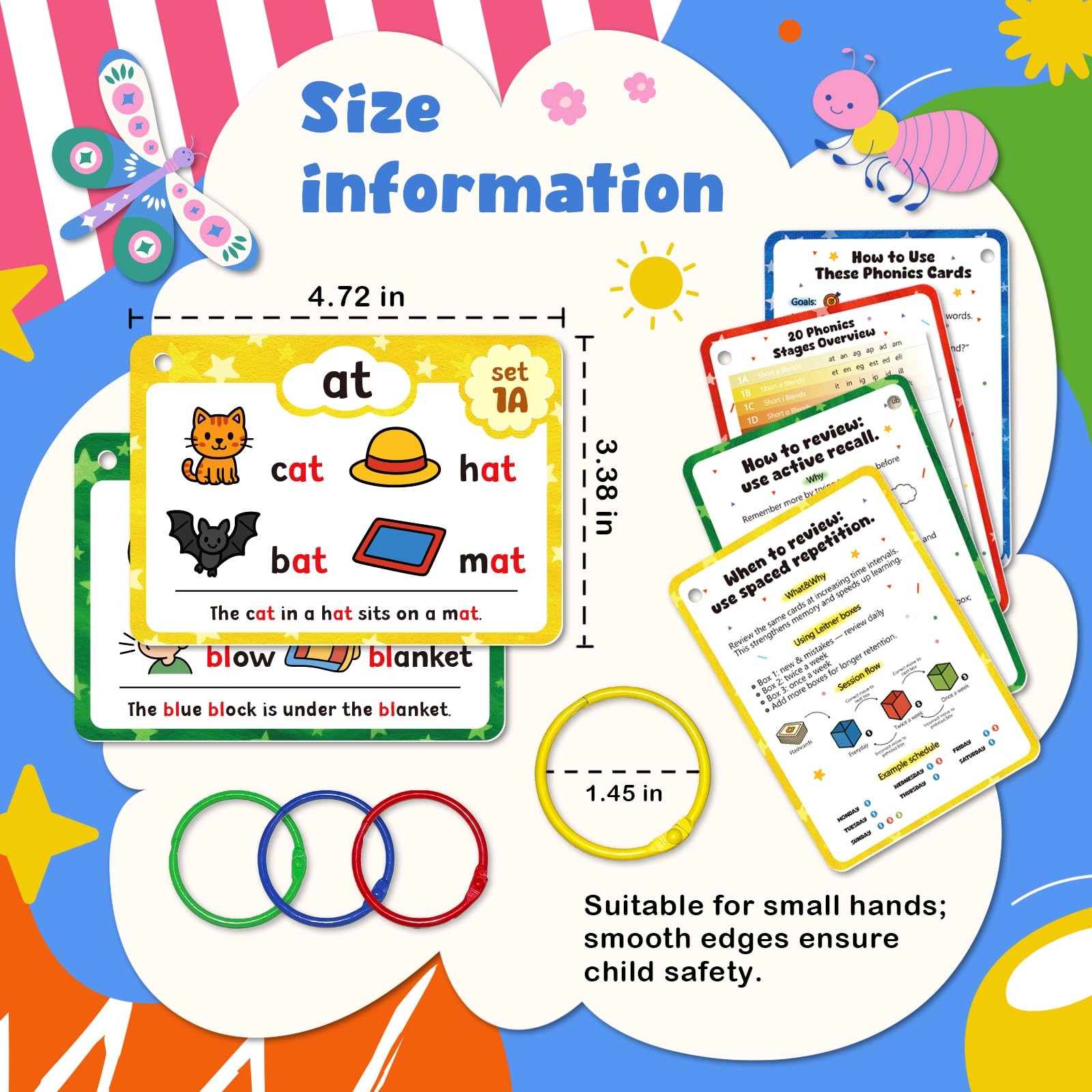 Phonics Flash Cards, Sight Words Flash Cards for Kindergarten, Learn to Read …