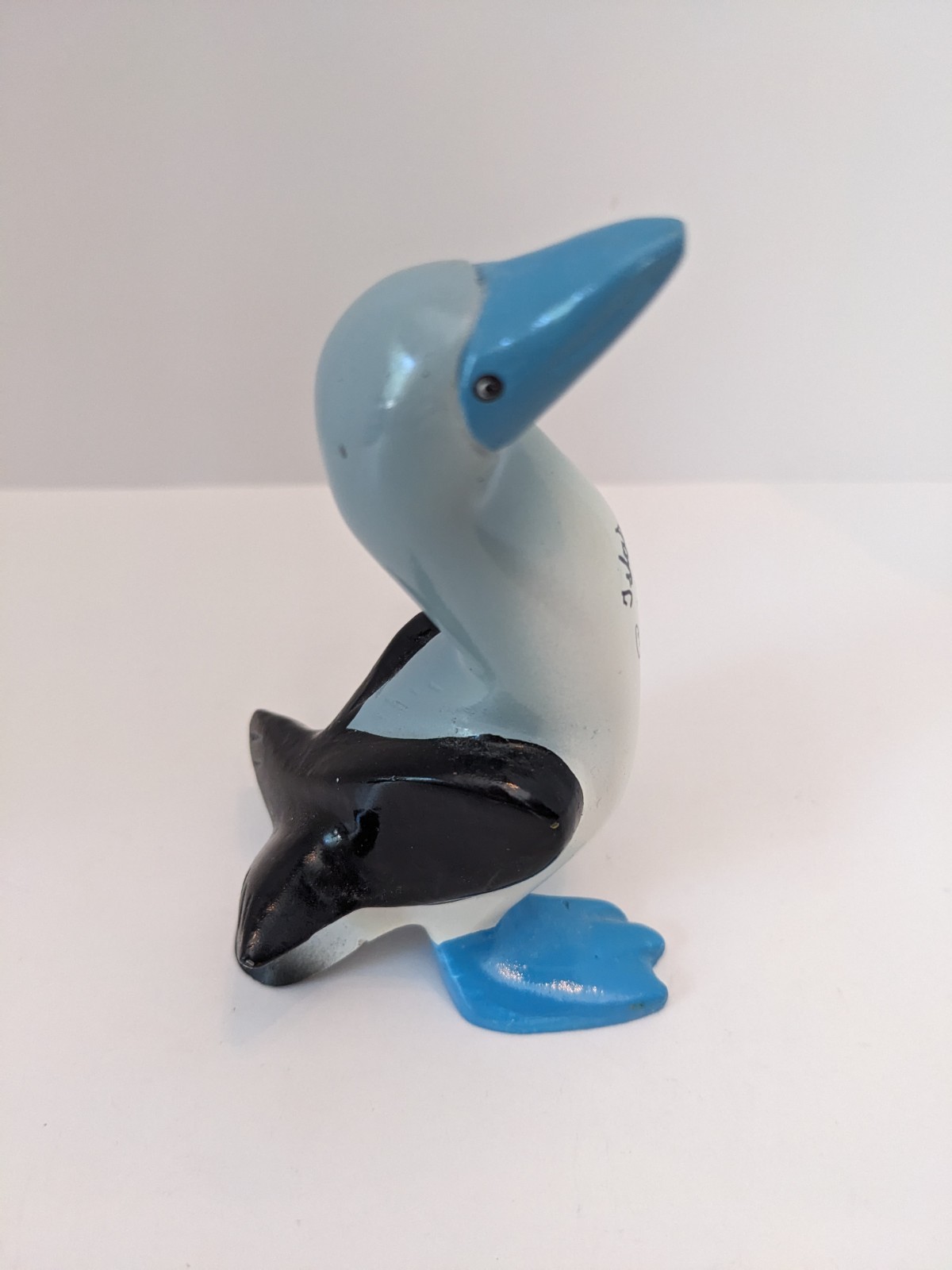 Blue Footed Booby Bird Ceramic Hand Painted Figurine