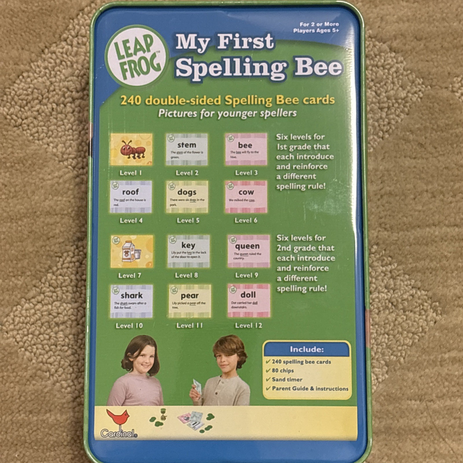 LeapFrog My First Spelling Bee Learning Game Complete Cards Sealed Ages 5+