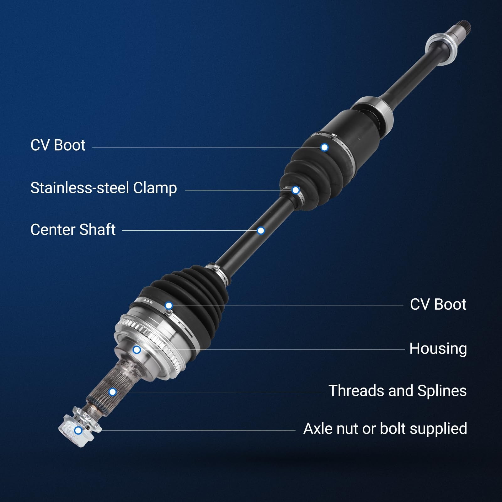 Autoround 665169 Front Right CV Axle Shaft Assembly Fit for Toyota Camry 1997…