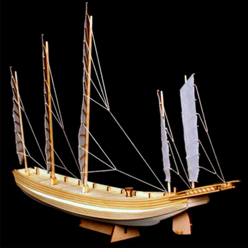 Chinese sand boat wooden assembly model kit DIY handmade antique ship model!