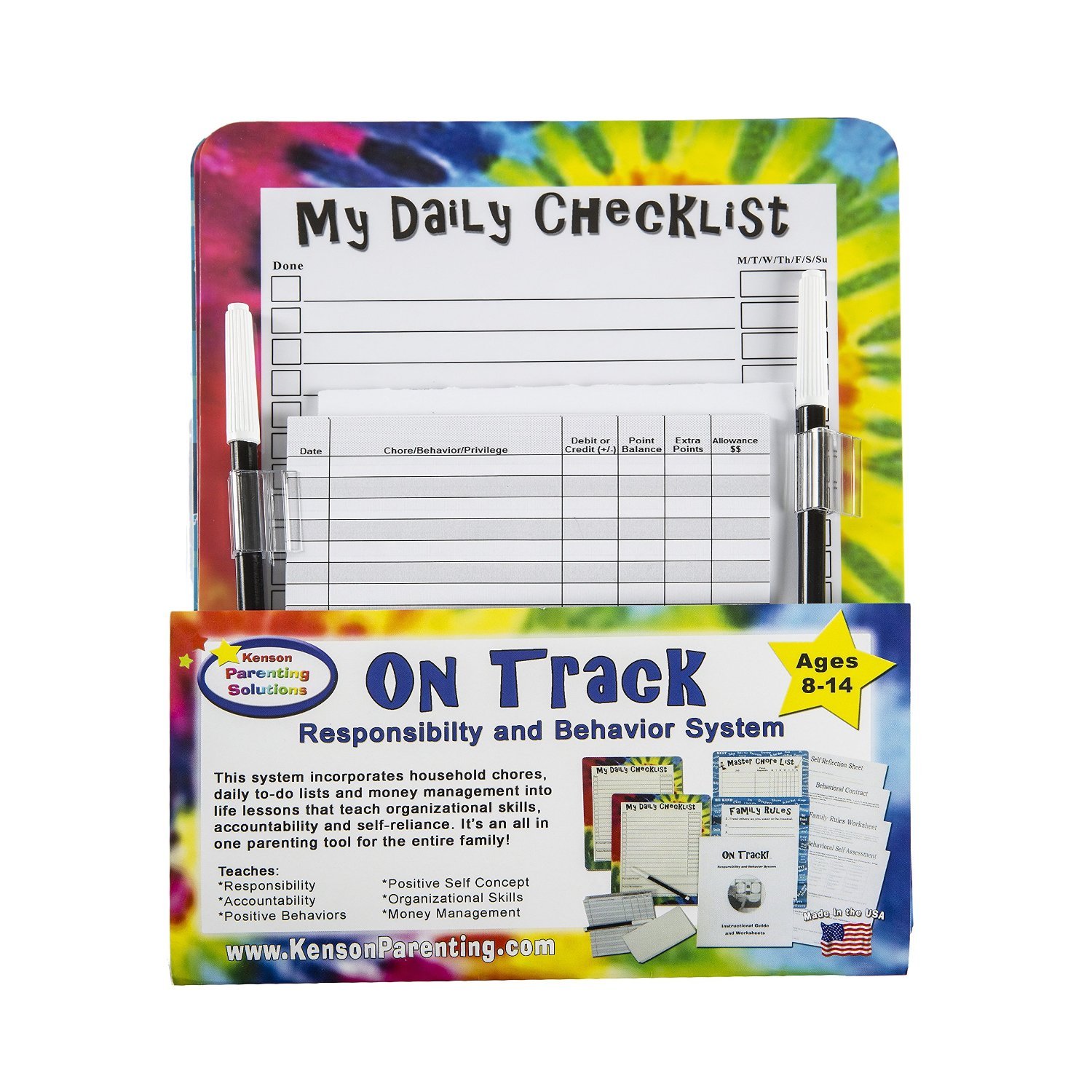 2 Kids On Track! Responsibility & Behavior System for tweens checklist 8+ chores