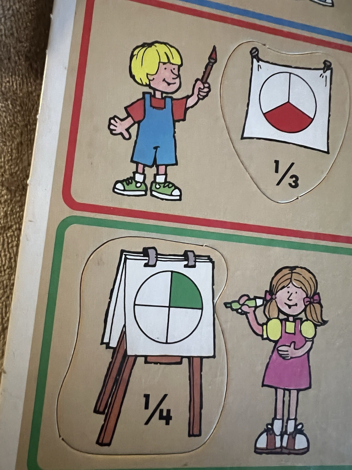 Vintage Golden Step Ahead Fractions Learning Board–1985 FACTORY SEALED!