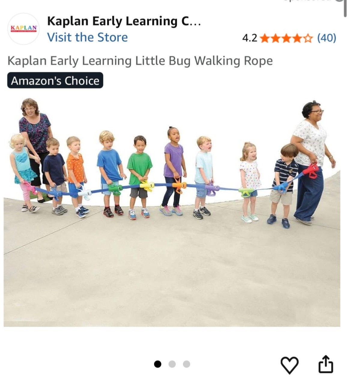 Kaplan Early Learning Little Bug Toddler Walking Rope – Used